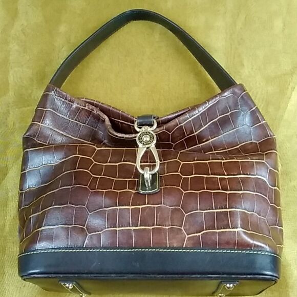 DOONEY AND ROURKE LEATHER LOGO LOCK WOMENS BAG - Picture 4 of 16